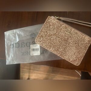 kate spade Gold Glitter Wristlet